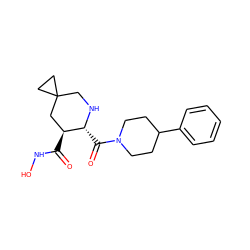 O=C(NO)[C@H]1CC2(CC2)CN[C@@H]1C(=O)N1CCC(c2ccccc2)CC1 ZINC000034801905