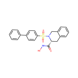 O=C(NO)[C@H]1Cc2ccccc2CN1S(=O)(=O)c1ccc(-c2ccccc2)cc1 ZINC000013797722