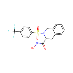 O=C(NO)[C@H]1Cc2ccccc2CN1S(=O)(=O)c1ccc(C(F)(F)F)cc1 ZINC000013797774