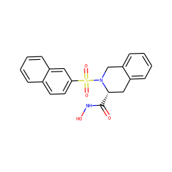 O=C(NO)[C@H]1Cc2ccccc2CN1S(=O)(=O)c1ccc2ccccc2c1 ZINC000013797711