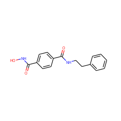 O=C(NO)c1ccc(C(=O)NCCc2ccccc2)cc1 ZINC000034051306