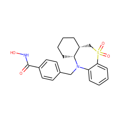 O=C(NO)c1ccc(CN2c3ccccc3S(=O)(=O)C[C@H]3CCCC[C@H]32)cc1 ZINC001772589283