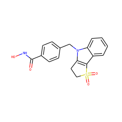 O=C(NO)c1ccc(Cn2c3c(c4ccccc42)S(=O)(=O)CC3)cc1 ZINC001772630900