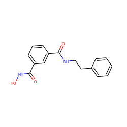 O=C(NO)c1cccc(C(=O)NCCc2ccccc2)c1 ZINC000095921739