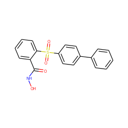 O=C(NO)c1ccccc1S(=O)(=O)c1ccc(-c2ccccc2)cc1 ZINC000045286537