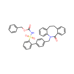 O=C(NS(=O)(=O)c1ccccc1-c1ccc(CN2C(=O)c3ccccc3CCc3ccccc32)cc1)OCc1ccccc1 ZINC000026649642