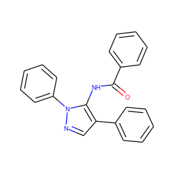 O=C(Nc1c(-c2ccccc2)cnn1-c1ccccc1)c1ccccc1 ZINC000013704479