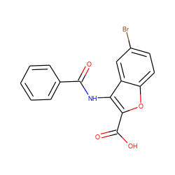 O=C(Nc1c(C(=O)O)oc2ccc(Br)cc12)c1ccccc1 ZINC000002140548