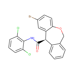 O=C(Nc1c(Cl)cccc1Cl)[C@@H]1c2ccccc2COc2ccc(Br)cc21 ZINC000013735099