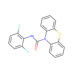 O=C(Nc1c(F)cccc1F)N1c2ccccc2Sc2ccccc21 ZINC000013717229