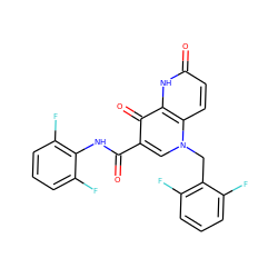 O=C(Nc1c(F)cccc1F)c1cn(Cc2c(F)cccc2F)c2ccc(=O)[nH]c2c1=O ZINC000073196230