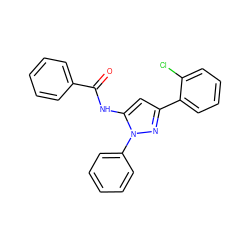 O=C(Nc1cc(-c2ccccc2Cl)nn1-c1ccccc1)c1ccccc1 ZINC000013704369