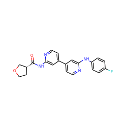 O=C(Nc1cc(-c2ccnc(Nc3ccc(F)cc3)c2)ccn1)[C@@H]1CCOC1 ZINC000028571306