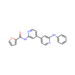 O=C(Nc1cc(-c2ccnc(Nc3ccccc3)c2)ccn1)c1ccco1 ZINC000028572127