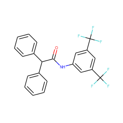 O=C(Nc1cc(C(F)(F)F)cc(C(F)(F)F)c1)C(c1ccccc1)c1ccccc1 ZINC000020025323