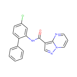 O=C(Nc1cc(Cl)ccc1-c1ccccc1)c1cnn2cccnc12 ZINC000113652919