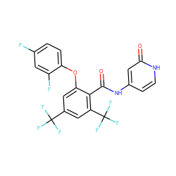 O=C(Nc1cc[nH]c(=O)c1)c1c(Oc2ccc(F)cc2F)cc(C(F)(F)F)cc1C(F)(F)F ZINC000143160153