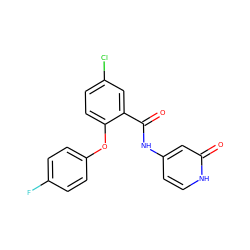 O=C(Nc1cc[nH]c(=O)c1)c1cc(Cl)ccc1Oc1ccc(F)cc1 ZINC000143182442