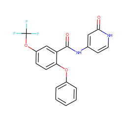 O=C(Nc1cc[nH]c(=O)c1)c1cc(OC(F)(F)F)ccc1Oc1ccccc1 ZINC000143155790