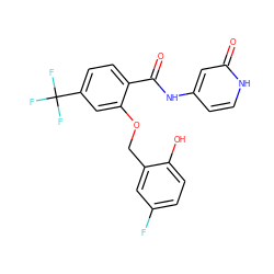 O=C(Nc1cc[nH]c(=O)c1)c1ccc(C(F)(F)F)cc1OCc1cc(F)ccc1O ZINC000218294638