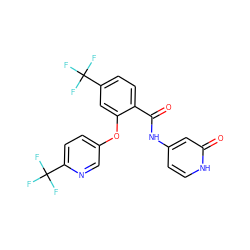 O=C(Nc1cc[nH]c(=O)c1)c1ccc(C(F)(F)F)cc1Oc1ccc(C(F)(F)F)nc1 ZINC000143167118