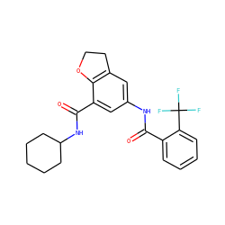 O=C(Nc1cc2c(c(C(=O)NC3CCCCC3)c1)OCC2)c1ccccc1C(F)(F)F ZINC000205654532