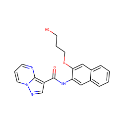 O=C(Nc1cc2ccccc2cc1OCCCO)c1cnn2cccnc12 ZINC000113652879