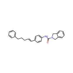 O=C(Nc1ccc(/C=C/CCCc2ccccc2)cc1)N1Cc2ccccc2C1 ZINC000165558673