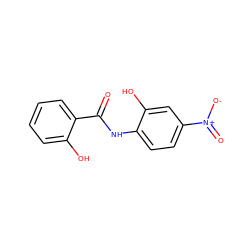 O=C(Nc1ccc([N+](=O)[O-])cc1O)c1ccccc1O ZINC000011639177