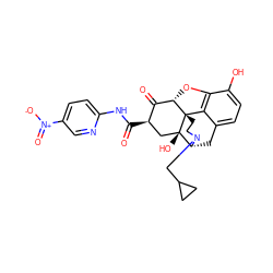 O=C(Nc1ccc([N+](=O)[O-])cn1)[C@@H]1C[C@@]2(O)[C@H]3Cc4ccc(O)c5c4[C@@]2(CCN3CC2CC2)[C@@H](O5)C1=O ZINC000169694473