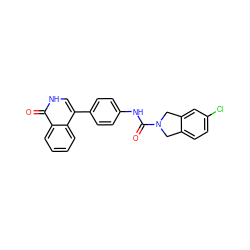 O=C(Nc1ccc(-c2c[nH]c(=O)c3ccccc23)cc1)N1Cc2ccc(Cl)cc2C1 ZINC000167297343