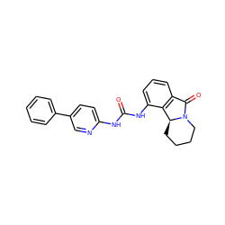 O=C(Nc1ccc(-c2ccccc2)cn1)Nc1cccc2c1[C@@H]1CCCCN1C2=O ZINC000095578204