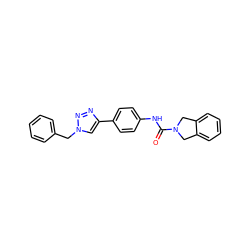 O=C(Nc1ccc(-c2cn(Cc3ccccc3)nn2)cc1)N1Cc2ccccc2C1 ZINC000167178957