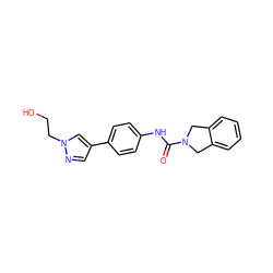 O=C(Nc1ccc(-c2cnn(CCO)c2)cc1)N1Cc2ccccc2C1 ZINC000167483644