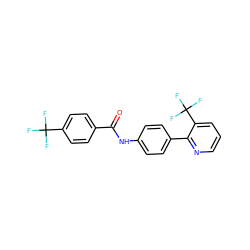 O=C(Nc1ccc(-c2ncccc2C(F)(F)F)cc1)c1ccc(C(F)(F)F)cc1 ZINC000038156660