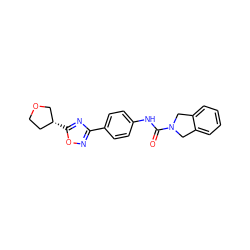 O=C(Nc1ccc(-c2noc([C@@H]3CCOC3)n2)cc1)N1Cc2ccccc2C1 ZINC000166837533