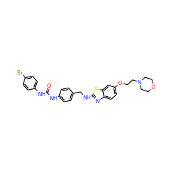 O=C(Nc1ccc(Br)cc1)Nc1ccc(CNc2nc3ccc(OCCN4CCOCC4)cc3s2)cc1 ZINC001772635589