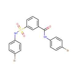 O=C(Nc1ccc(Br)cc1)c1cccc(S(=O)(=O)Nc2ccc(Br)cc2)c1 ZINC000000786412