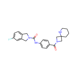 O=C(Nc1ccc(C(=O)N2CC3(CCCCN3)C2)cc1)N1Cc2ccc(F)cc2C1 ZINC000166821266