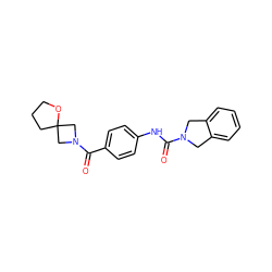 O=C(Nc1ccc(C(=O)N2CC3(CCCO3)C2)cc1)N1Cc2ccccc2C1 ZINC000166269659