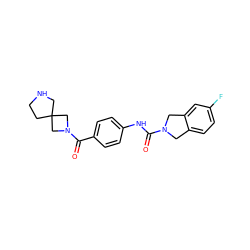 O=C(Nc1ccc(C(=O)N2CC3(CCNC3)C2)cc1)N1Cc2ccc(F)cc2C1 ZINC000167856746