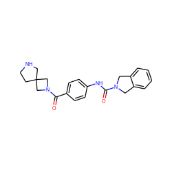 O=C(Nc1ccc(C(=O)N2CC3(CCNC3)C2)cc1)N1Cc2ccccc2C1 ZINC000166692344