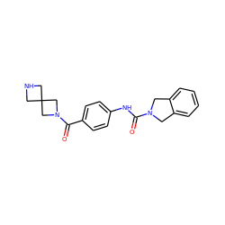 O=C(Nc1ccc(C(=O)N2CC3(CNC3)C2)cc1)N1Cc2ccccc2C1 ZINC000166170629