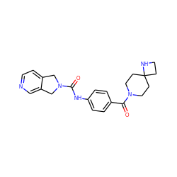 O=C(Nc1ccc(C(=O)N2CCC3(CCN3)CC2)cc1)N1Cc2ccncc2C1 ZINC000167131775