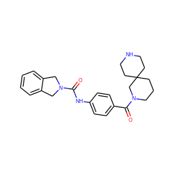 O=C(Nc1ccc(C(=O)N2CCCC3(CCNCC3)C2)cc1)N1Cc2ccccc2C1 ZINC000166981188