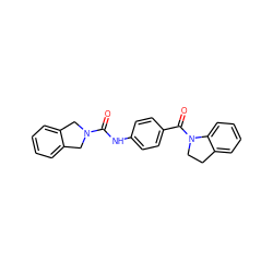 O=C(Nc1ccc(C(=O)N2CCc3ccccc32)cc1)N1Cc2ccccc2C1 ZINC000167297696