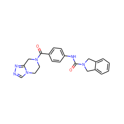 O=C(Nc1ccc(C(=O)N2CCn3cnnc3C2)cc1)N1Cc2ccccc2C1 ZINC000167613256