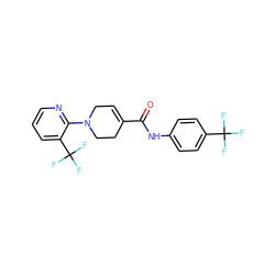 O=C(Nc1ccc(C(F)(F)F)cc1)C1=CCN(c2ncccc2C(F)(F)F)CC1 ZINC000040423950