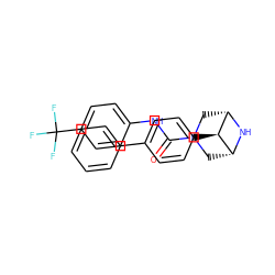 O=C(Nc1ccc(C(F)(F)F)cc1)N1C[C@H]2N[C@@H](C1)[C@@H]2c1ccc(-c2ccccc2)cc1 ZINC000100105899