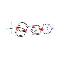 O=C(Nc1ccc(C(F)(F)F)cc1)N1C[C@H]2N[C@@H](C1)[C@H]2c1ccc(-c2ccccc2)cc1 ZINC000100105902